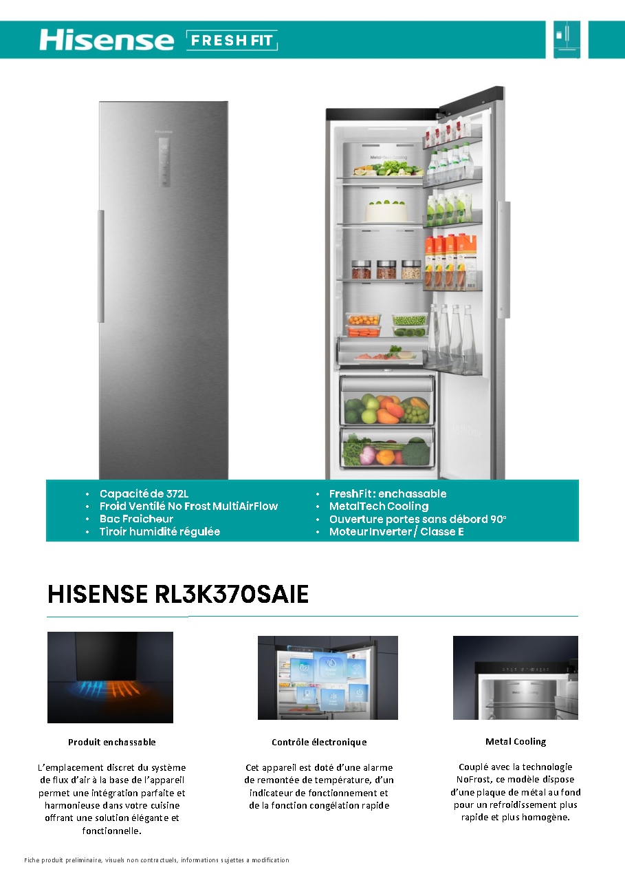 Fiche technique fournisseur
