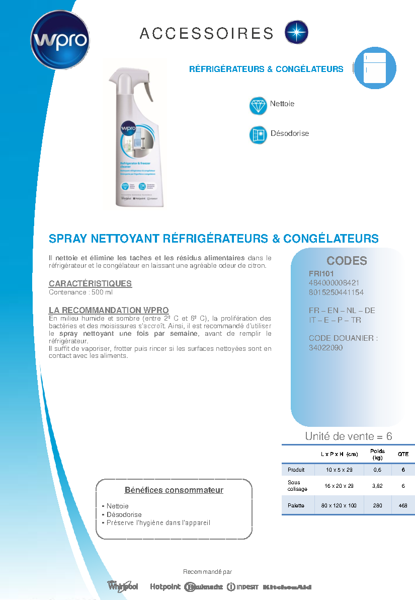 Fiche technique fournisseur