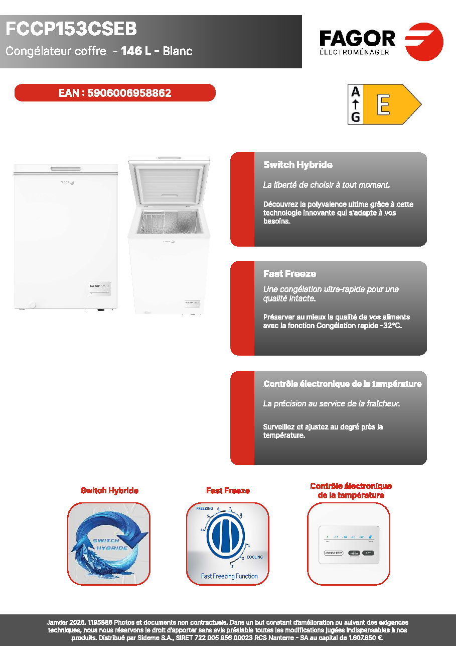 Fiche technique fournisseur