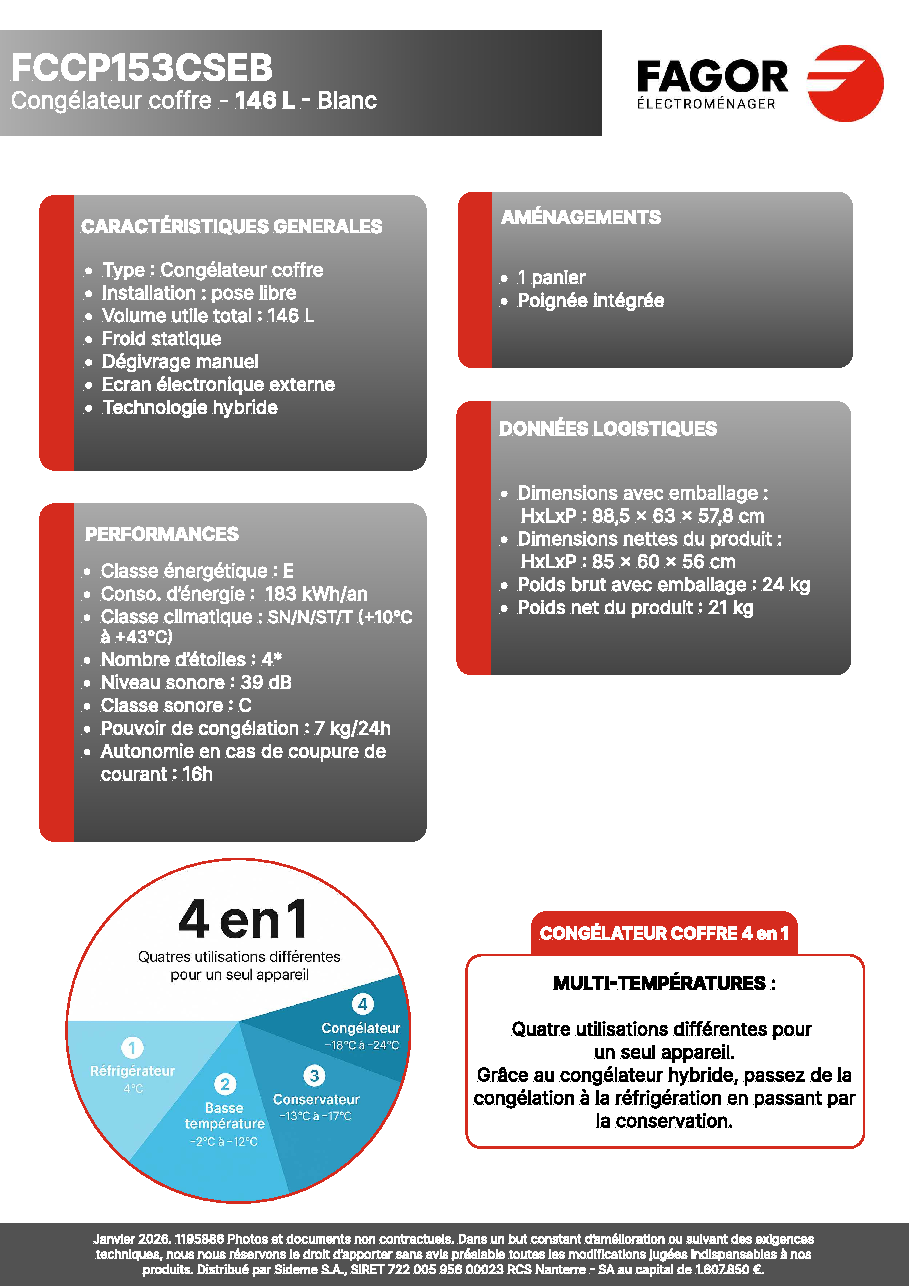 Fiche technique fournisseur
