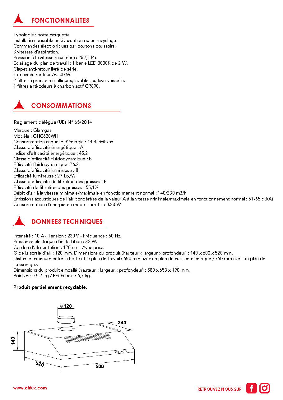 Fiche technique fournisseur