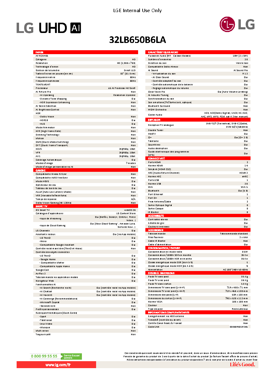 Fiche technique fournisseur
