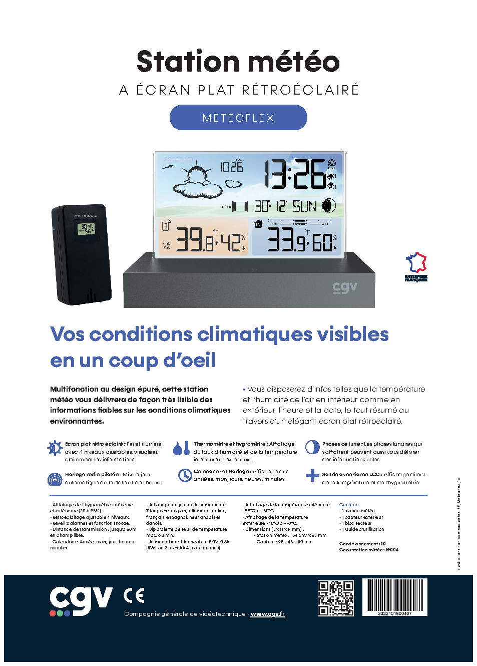 Fiche technique fournisseur
