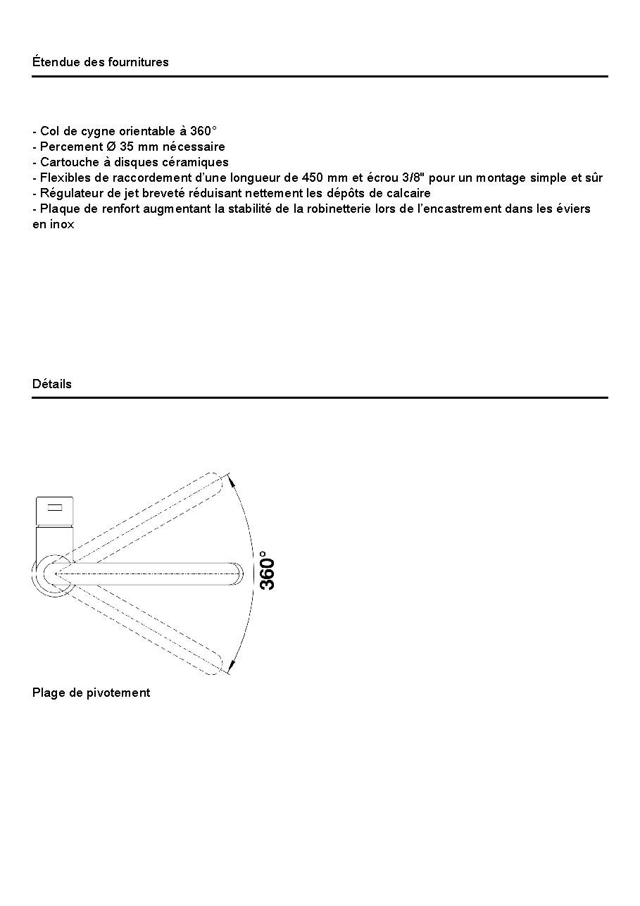 Fiche technique fournisseur