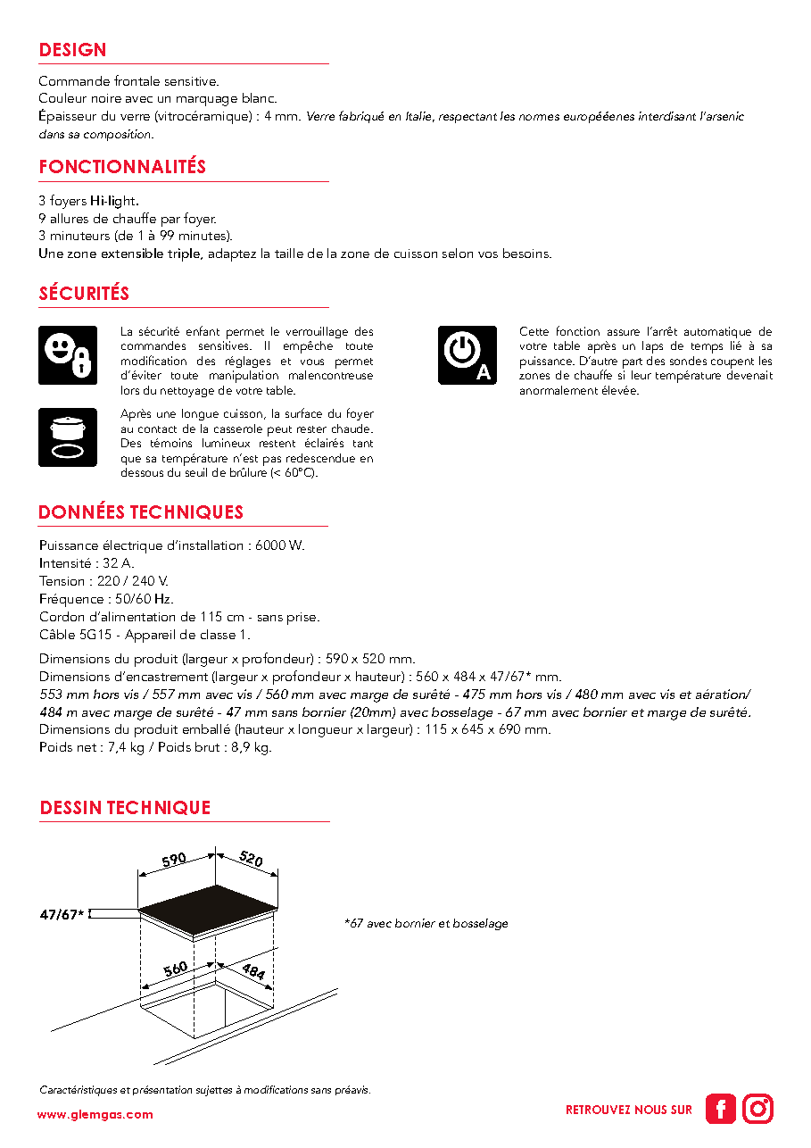 Fiche technique fournisseur