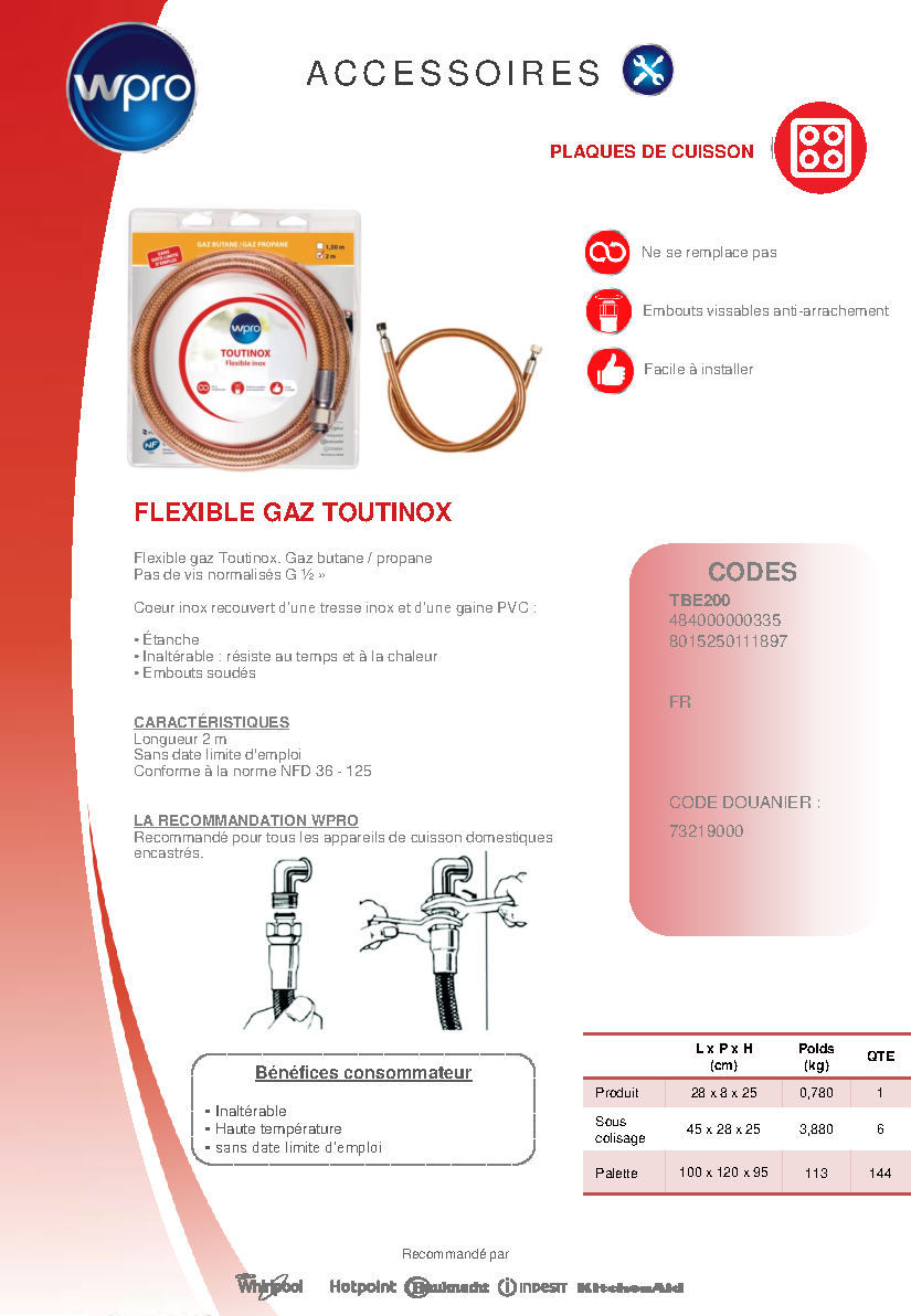 Fiche technique fournisseur
