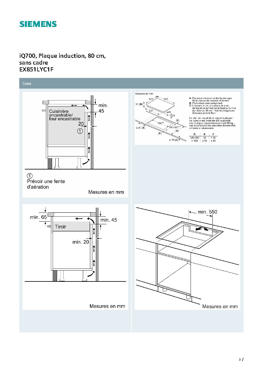 Fiche technique fournisseur