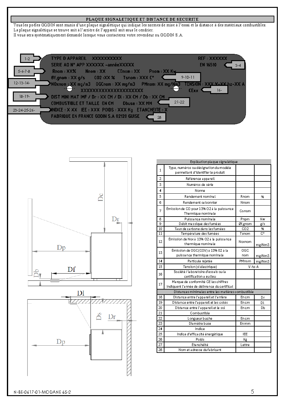 Fiche technique fournisseur