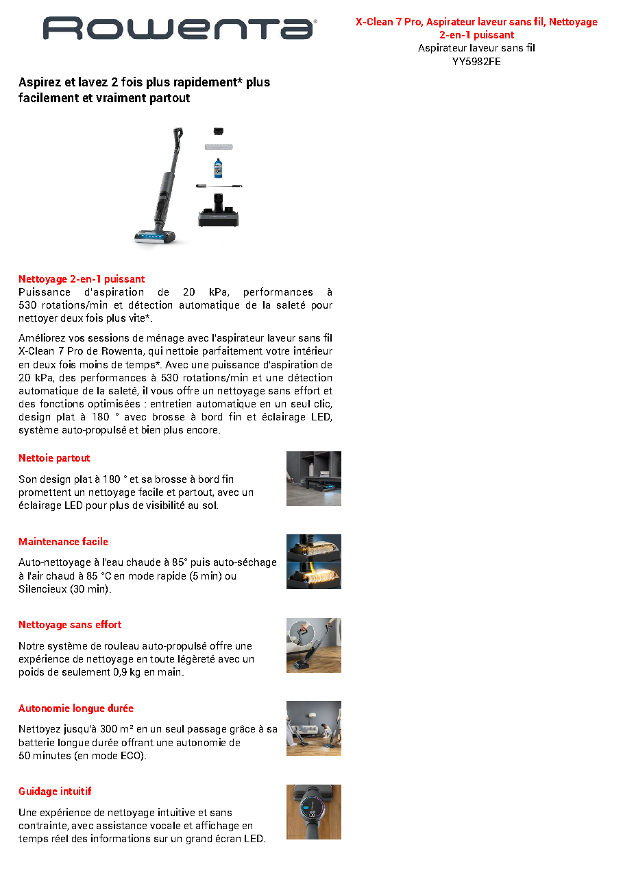 Fiche technique fournisseur