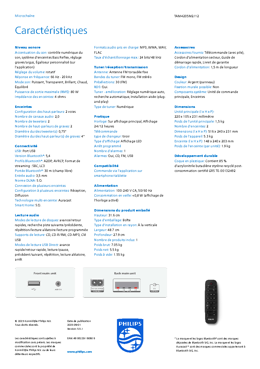 Fiche technique fournisseur