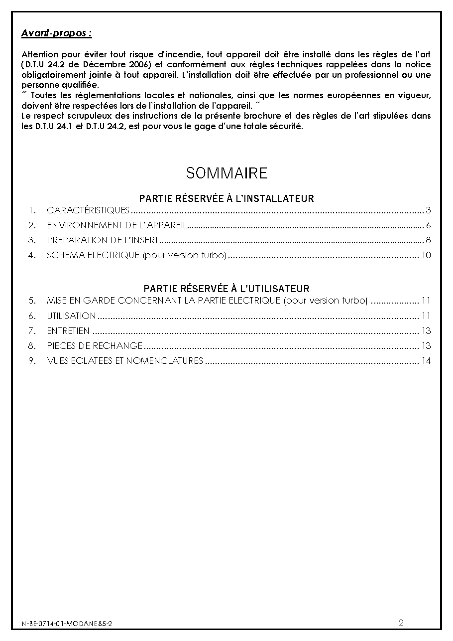 Fiche technique fournisseur