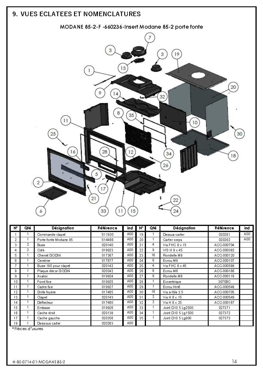 Fiche technique fournisseur
