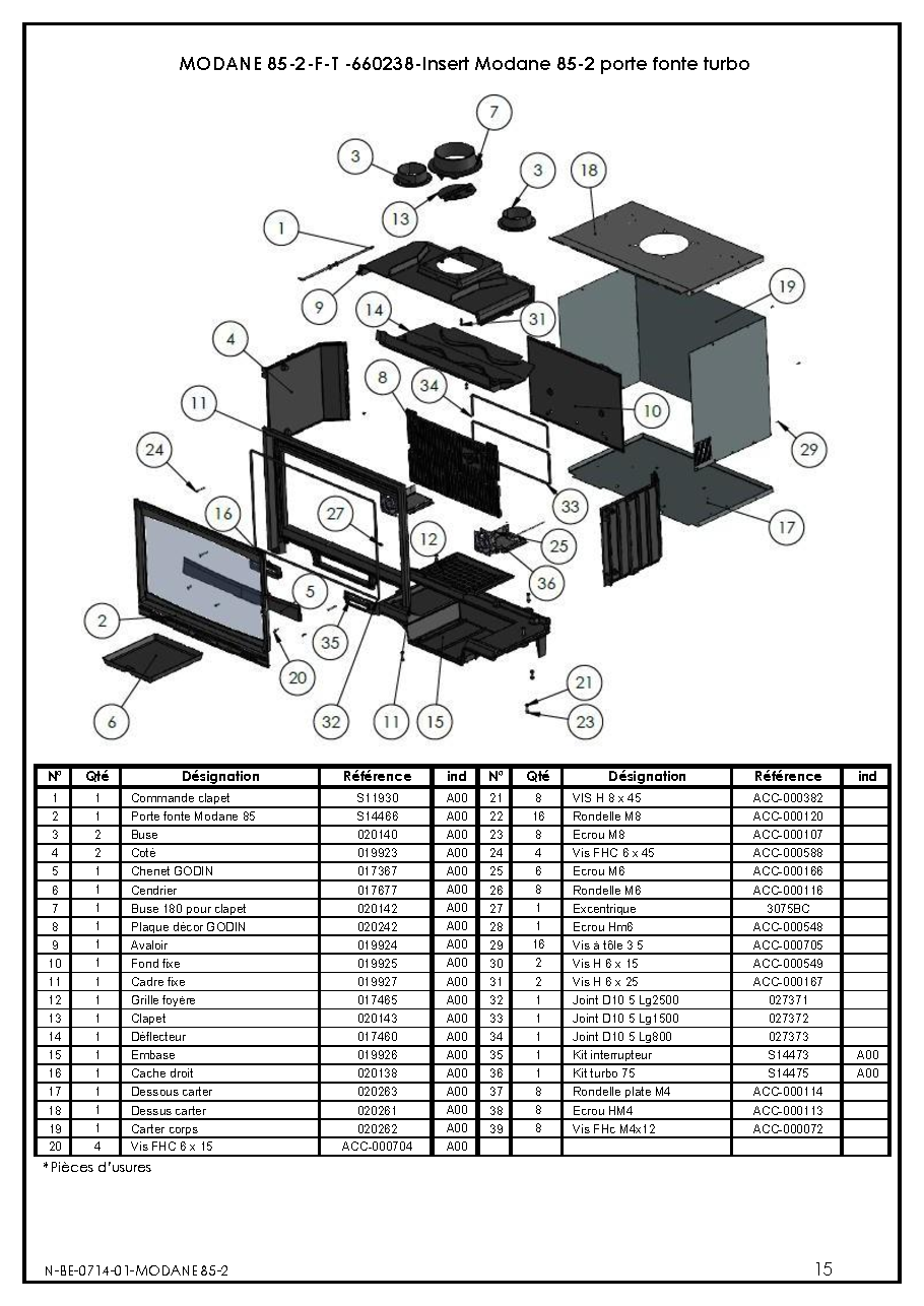 Fiche technique fournisseur