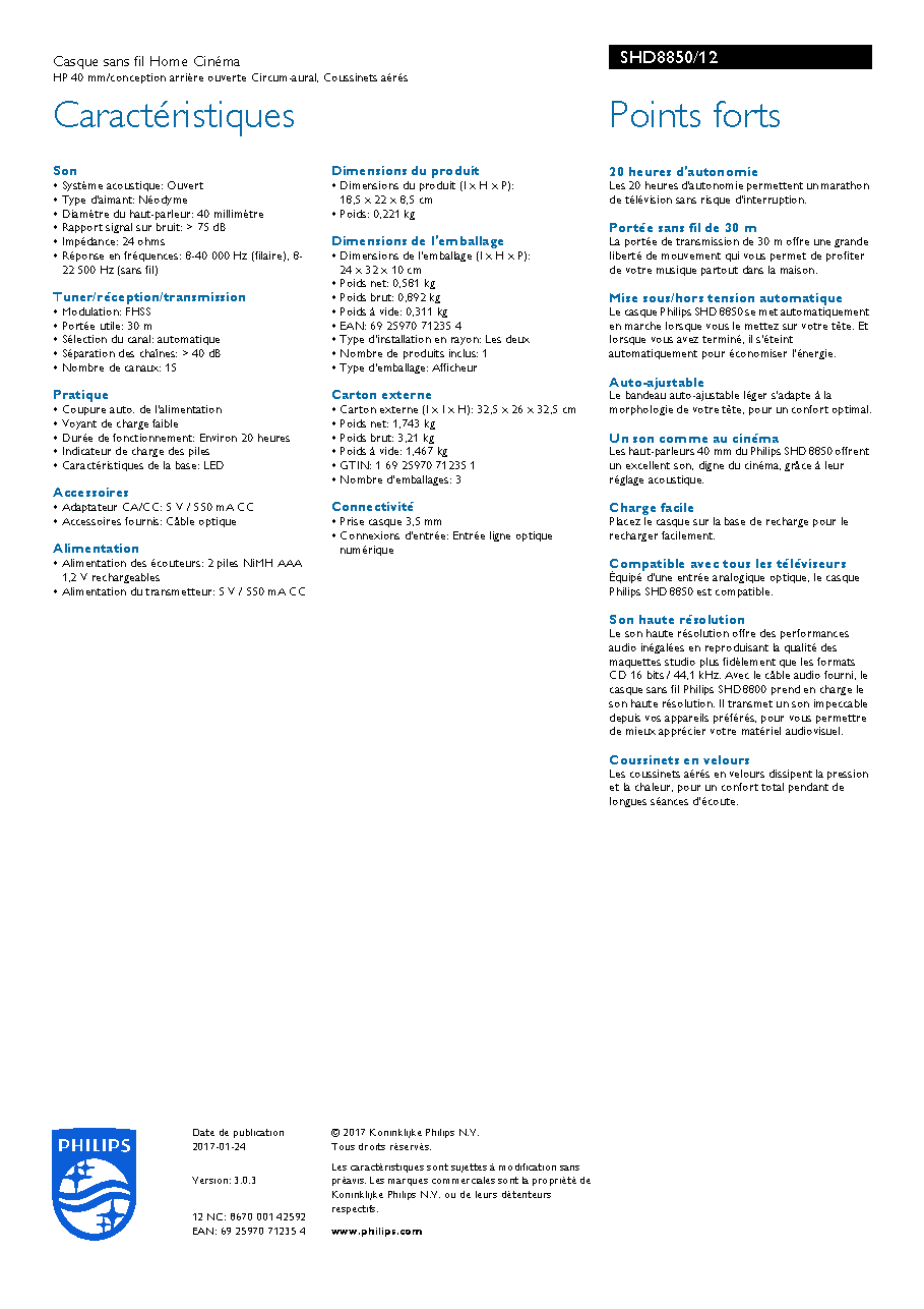 Fiche technique fournisseur