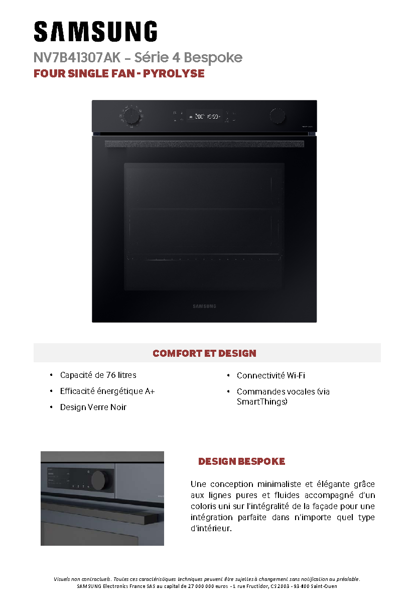 Fiche technique fournisseur