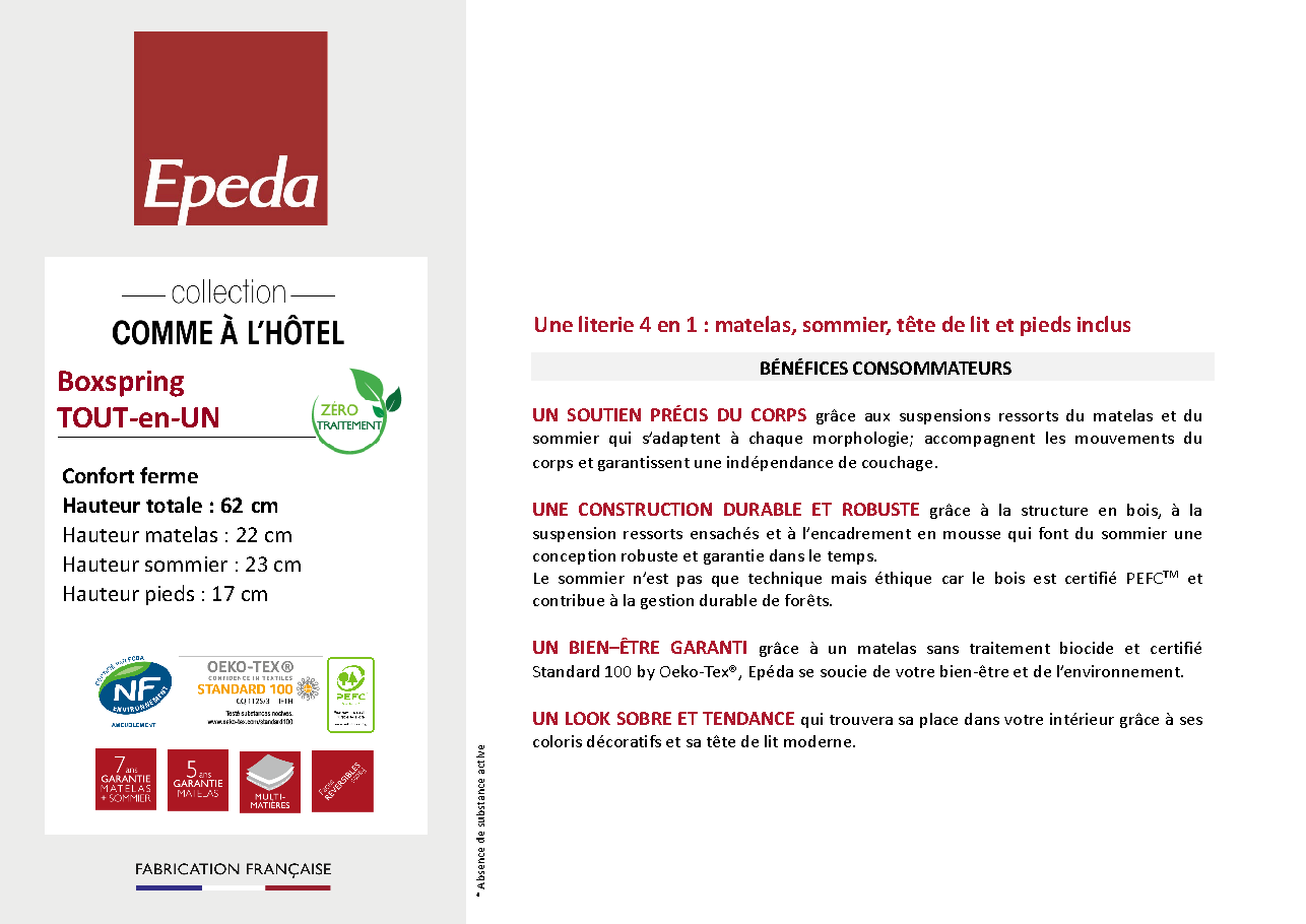 Fiche technique fournisseur