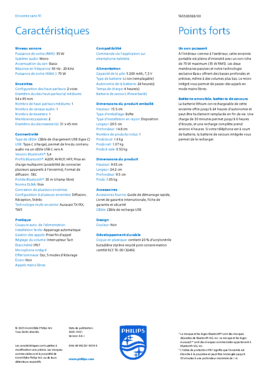 Fiche technique fournisseur