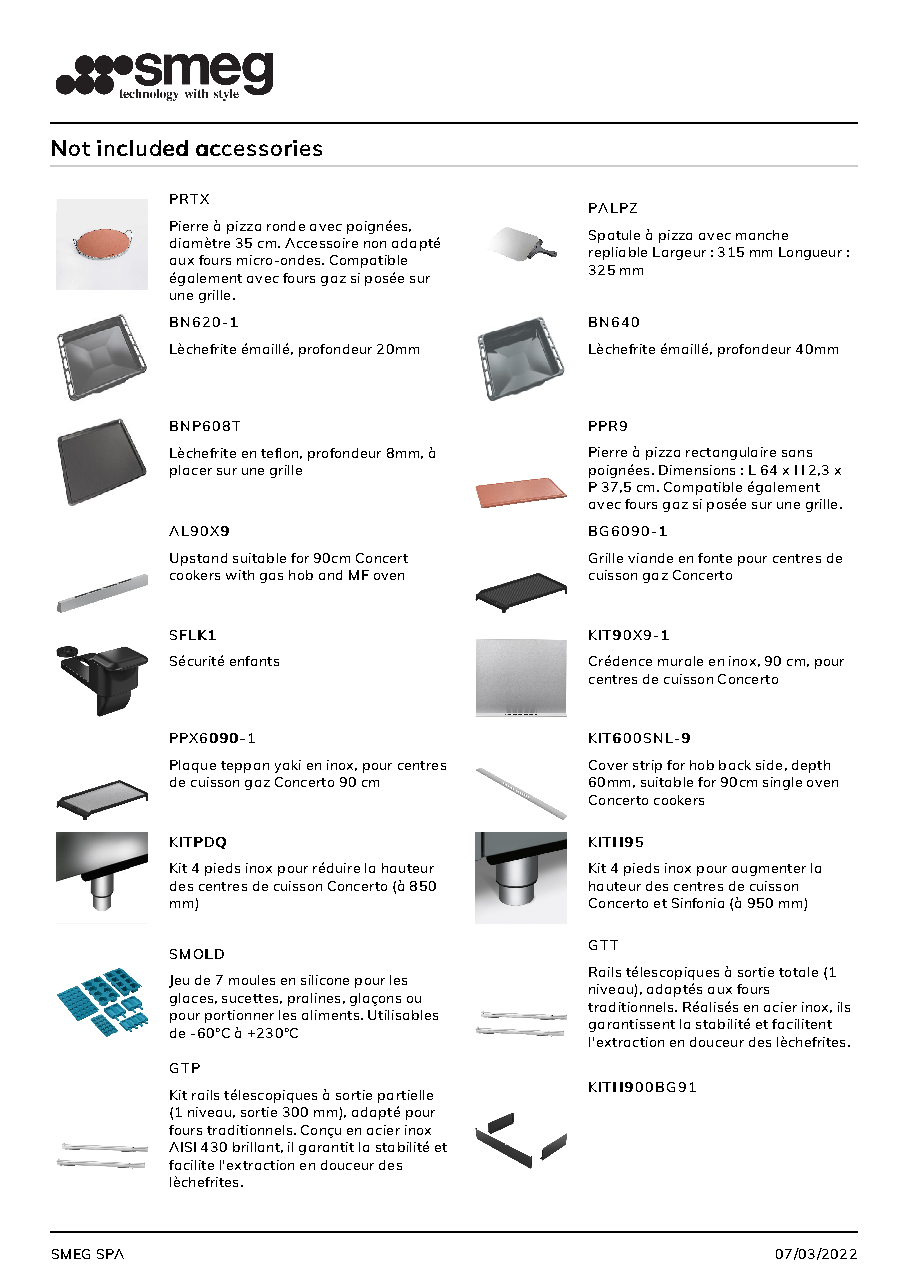 Fiche technique fournisseur