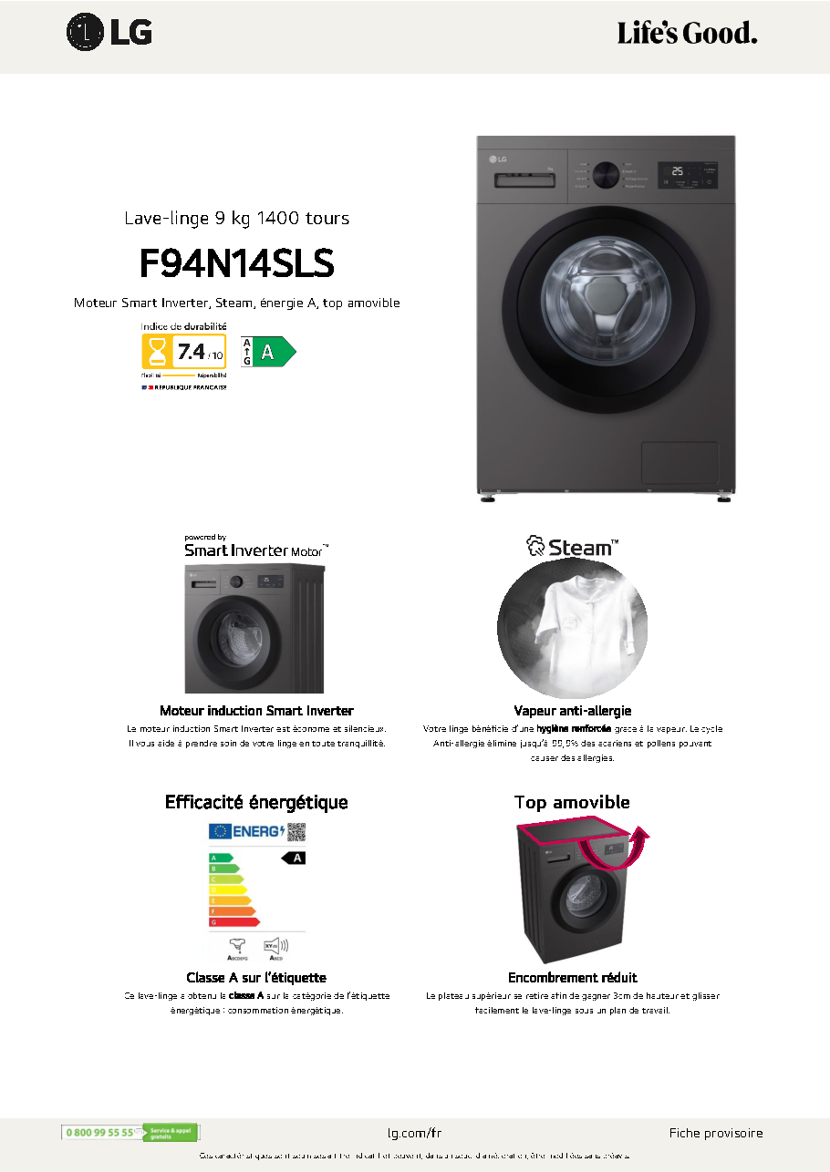 Fiche technique fournisseur