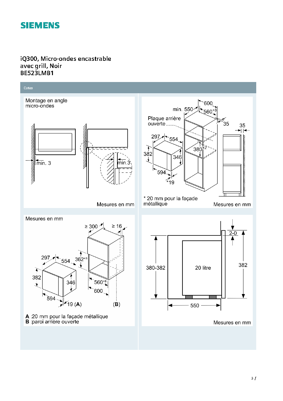 Fiche technique fournisseur