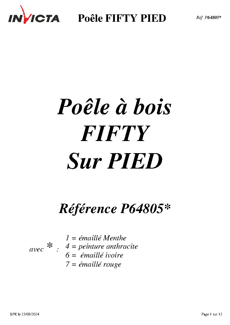 Fiche technique fournisseur