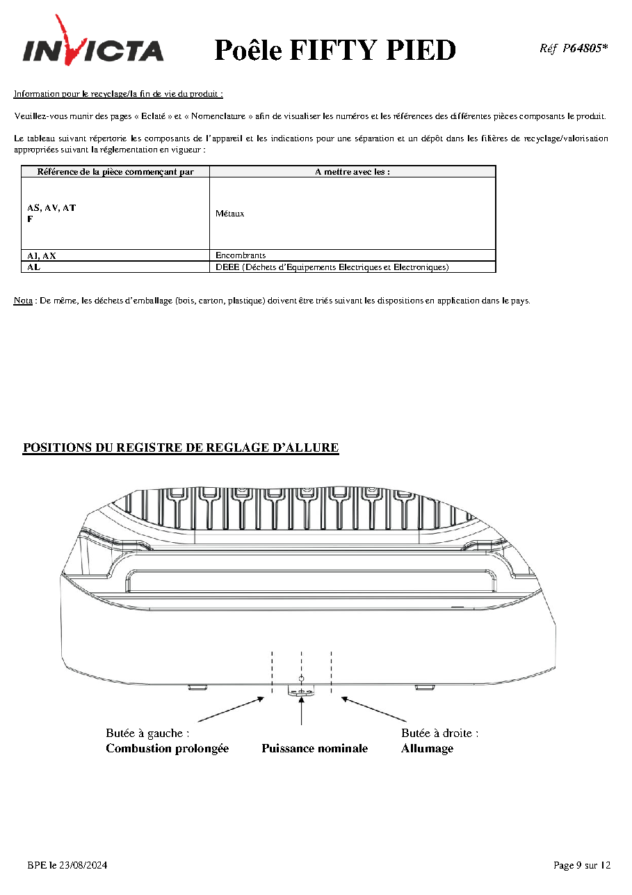Fiche technique fournisseur