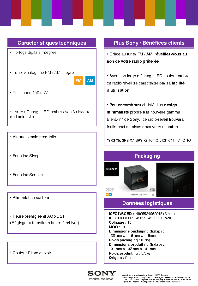 Fiche technique fournisseur
