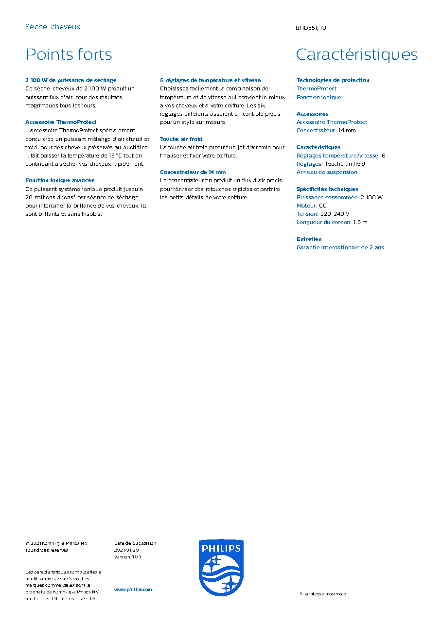 Fiche technique fournisseur