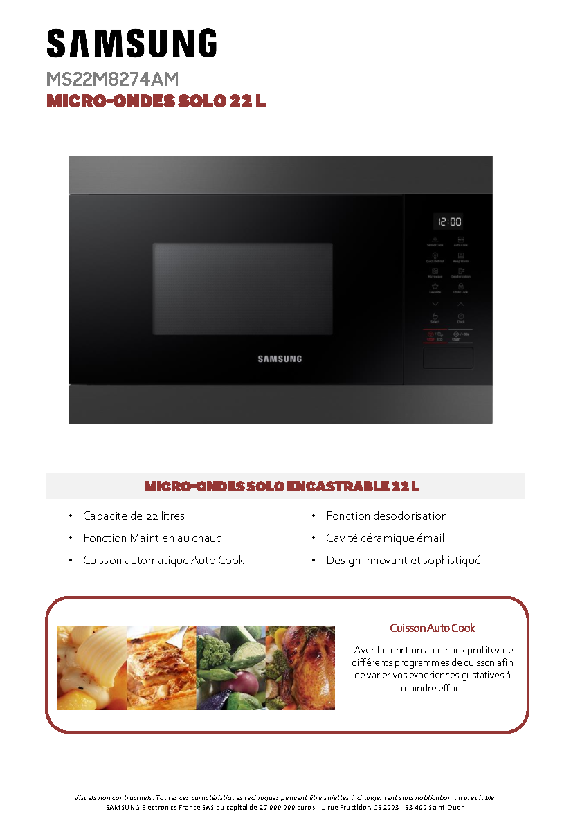 Fiche technique fournisseur