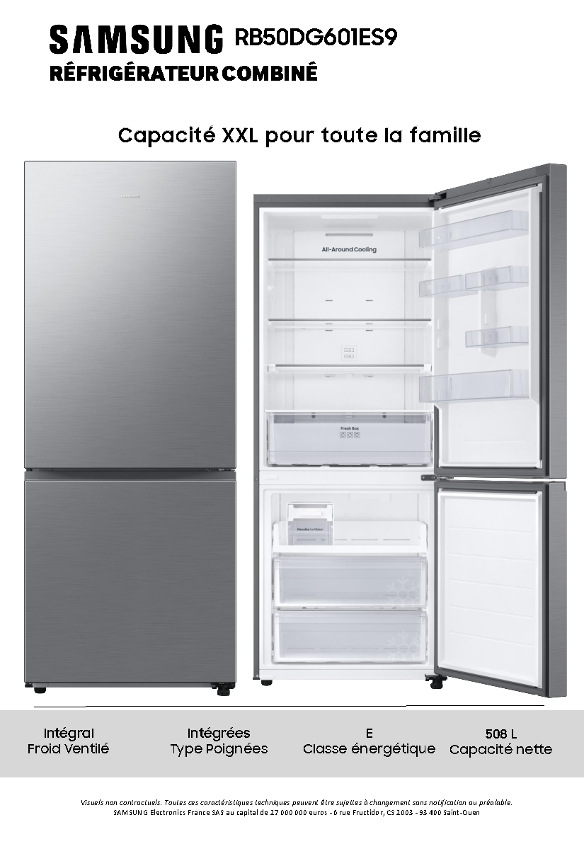 Fiche technique fournisseur
