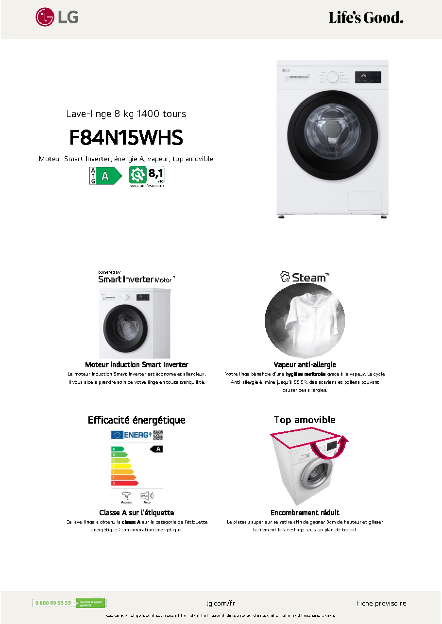 Fiche technique fournisseur