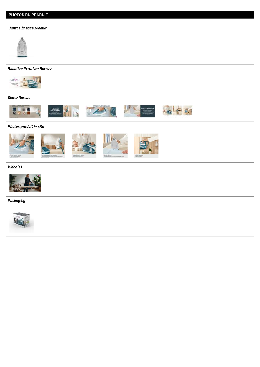 Fiche technique fournisseur