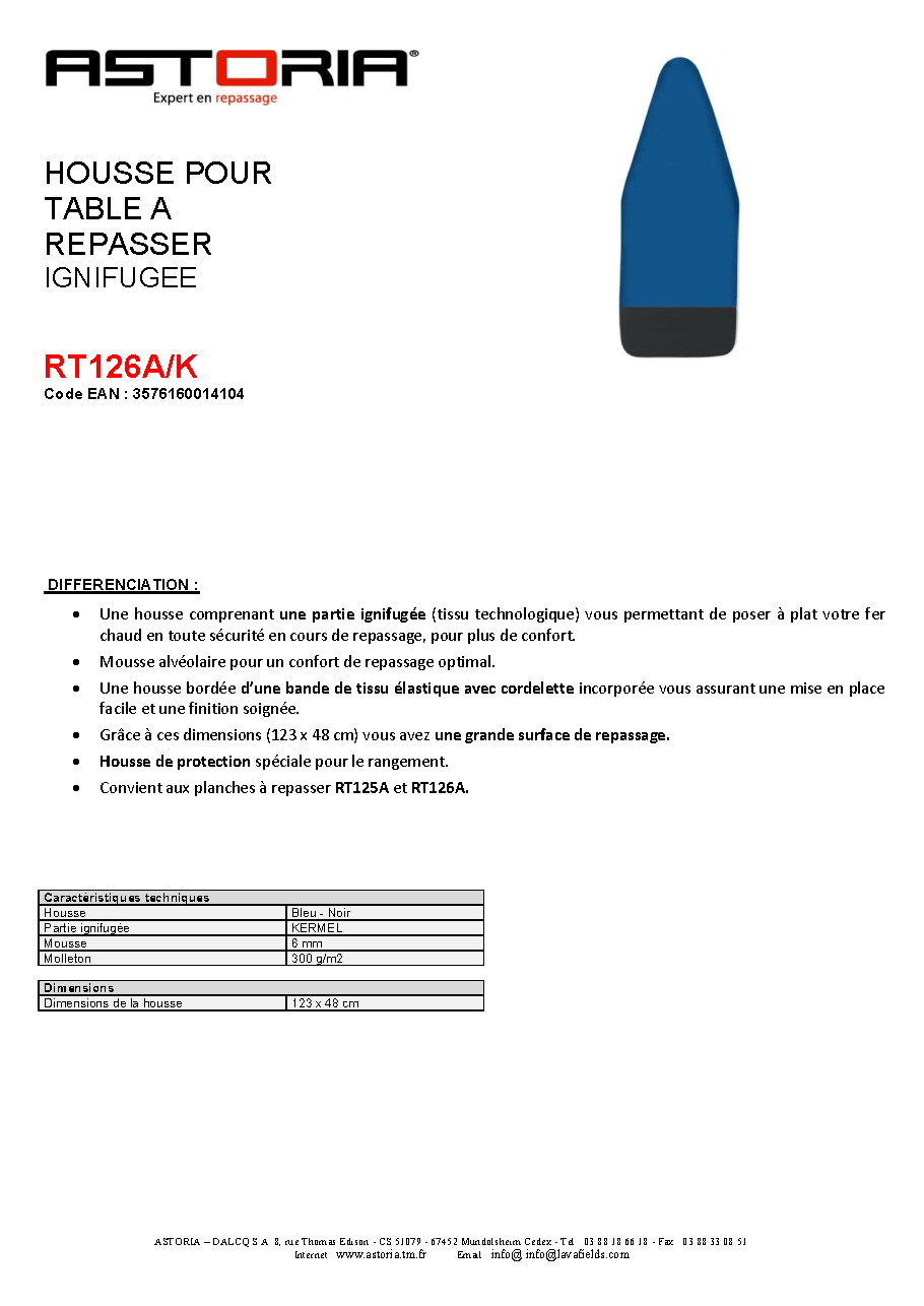 Fiche technique fournisseur