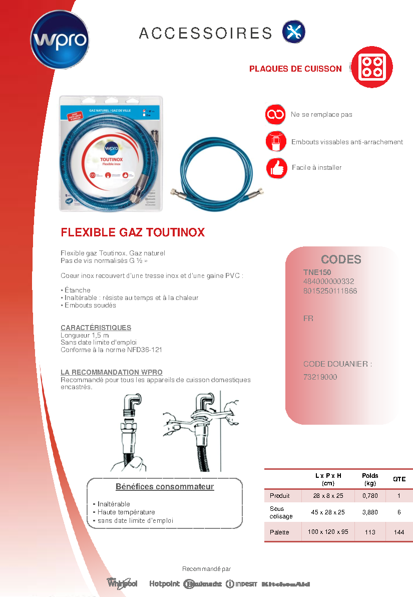 Fiche technique fournisseur
