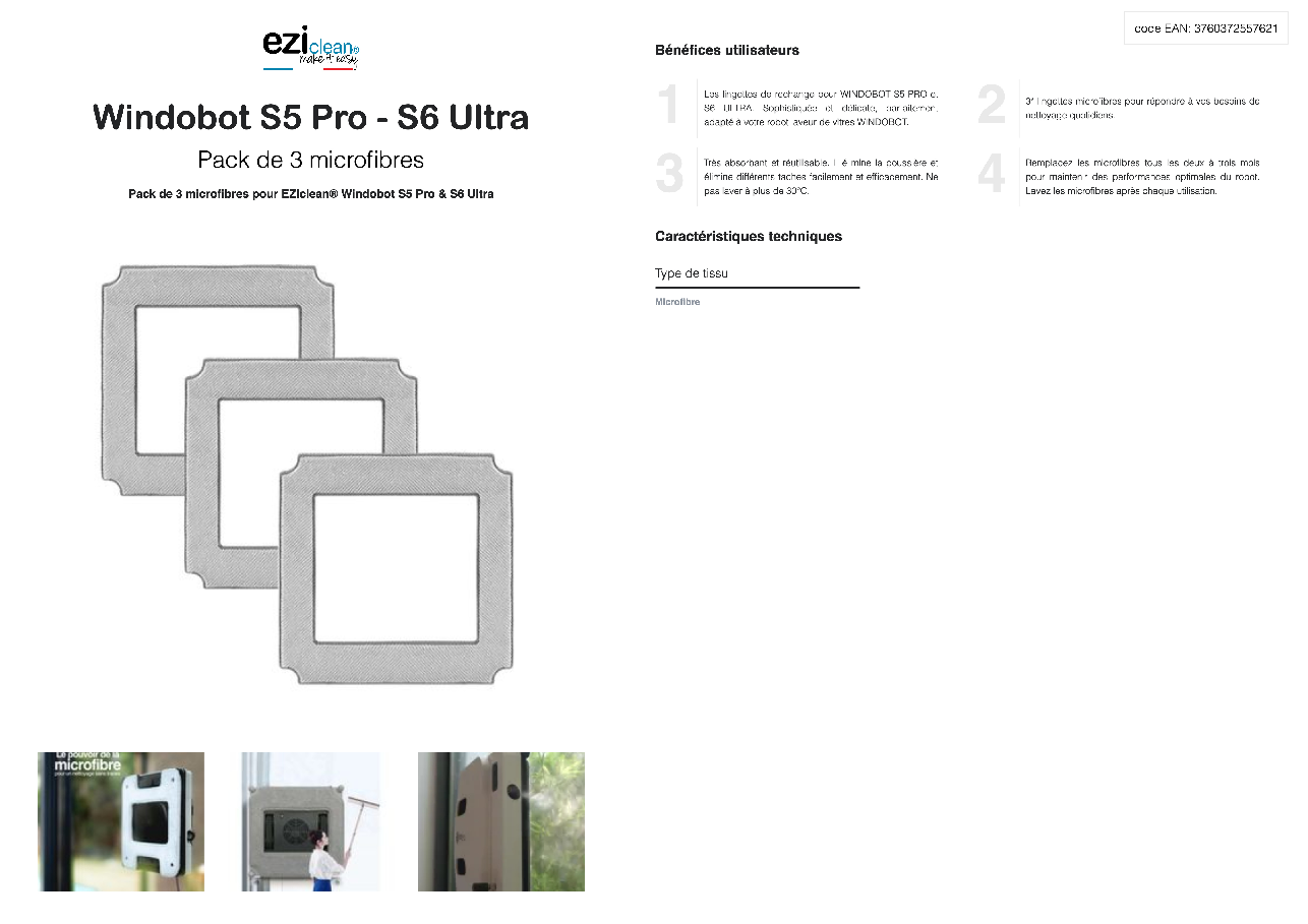 Fiche technique fournisseur