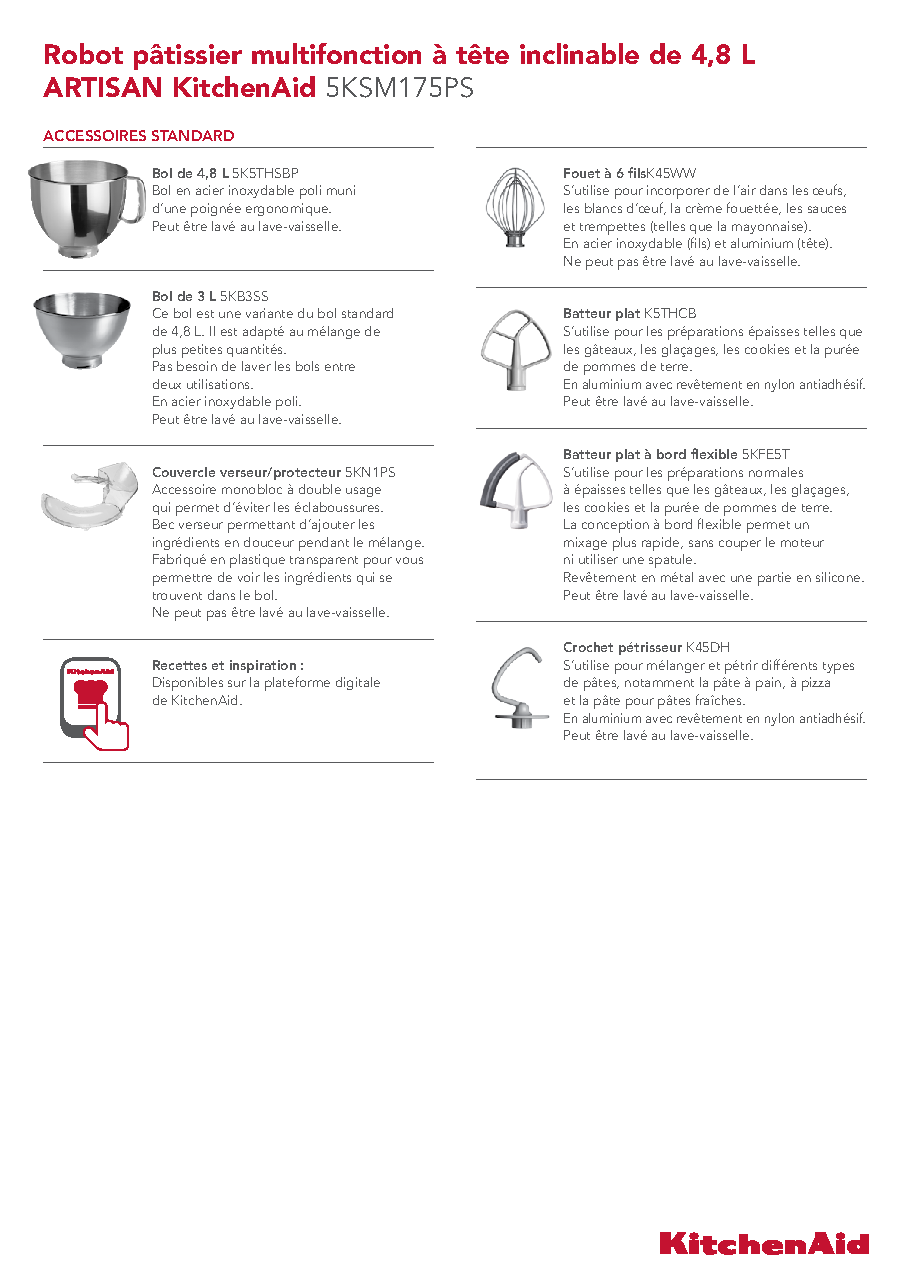 Fiche technique fournisseur