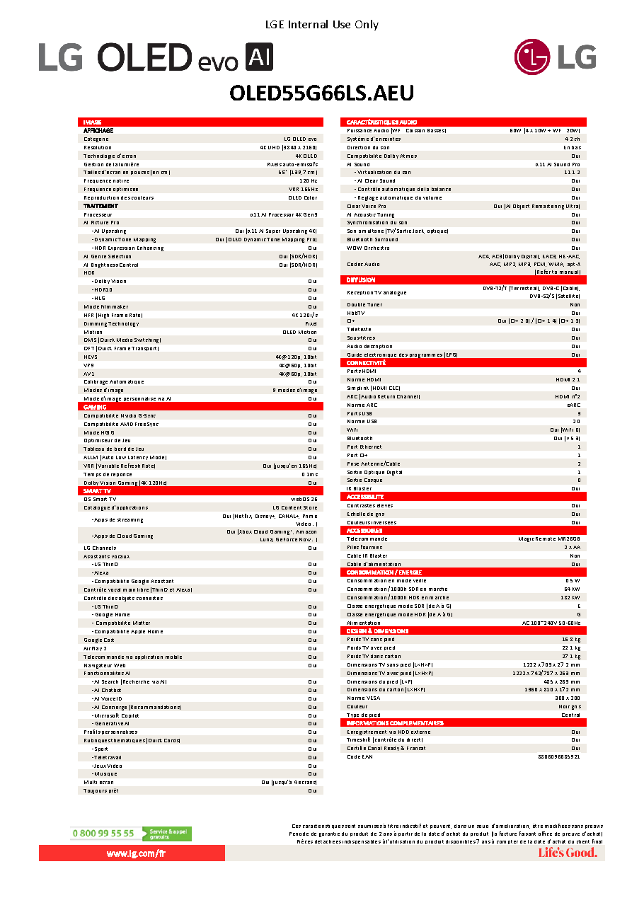 Fiche technique fournisseur