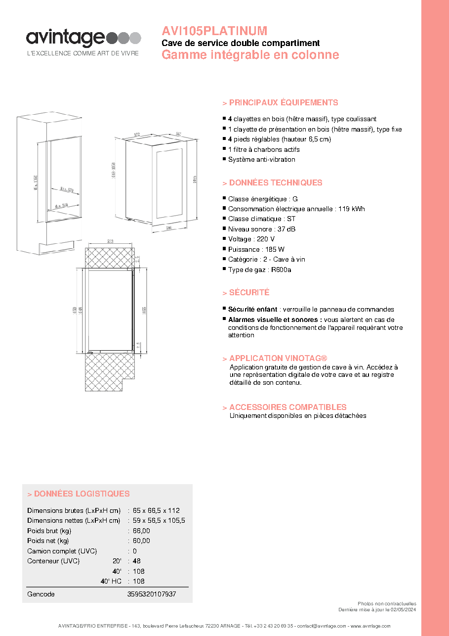 Fiche technique fournisseur