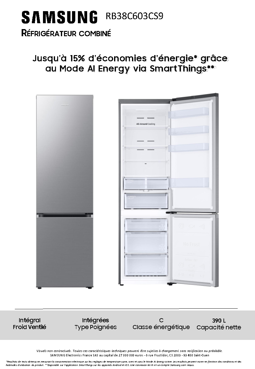 Fiche technique fournisseur