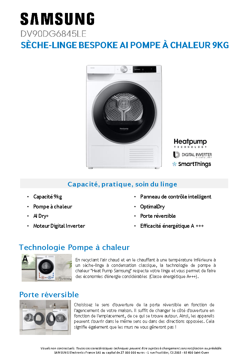 Fiche technique fournisseur