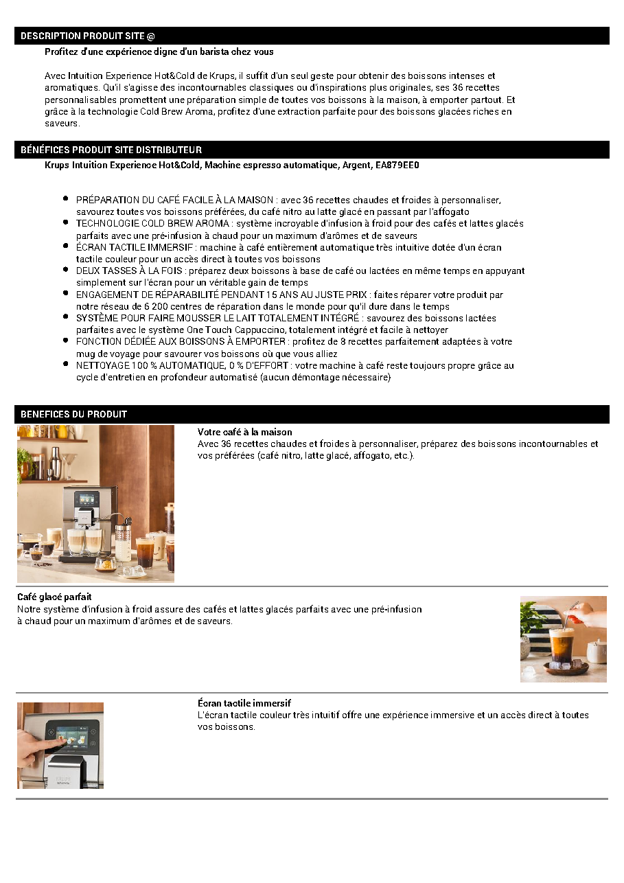 Fiche technique fournisseur