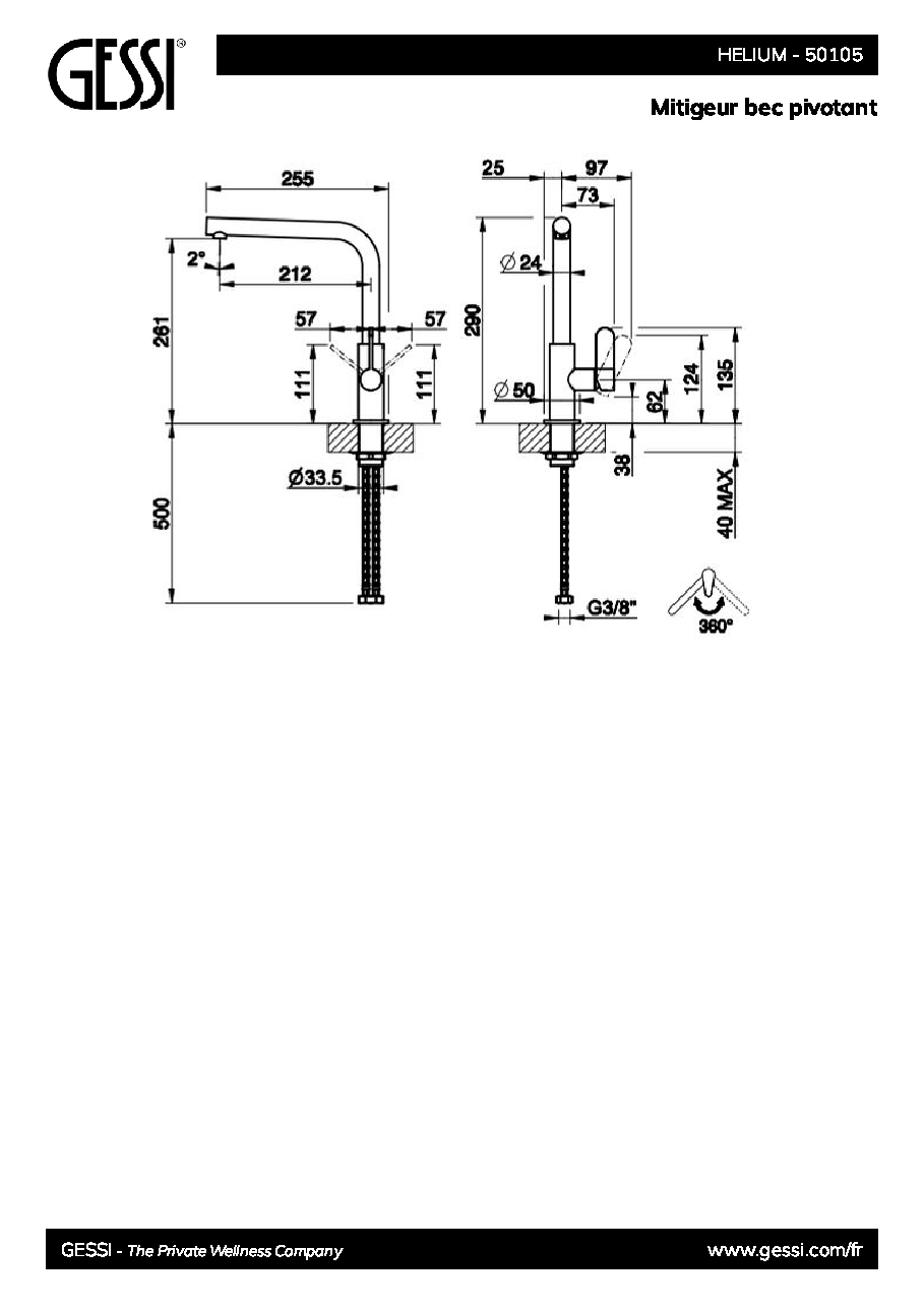 Fiche technique fournisseur