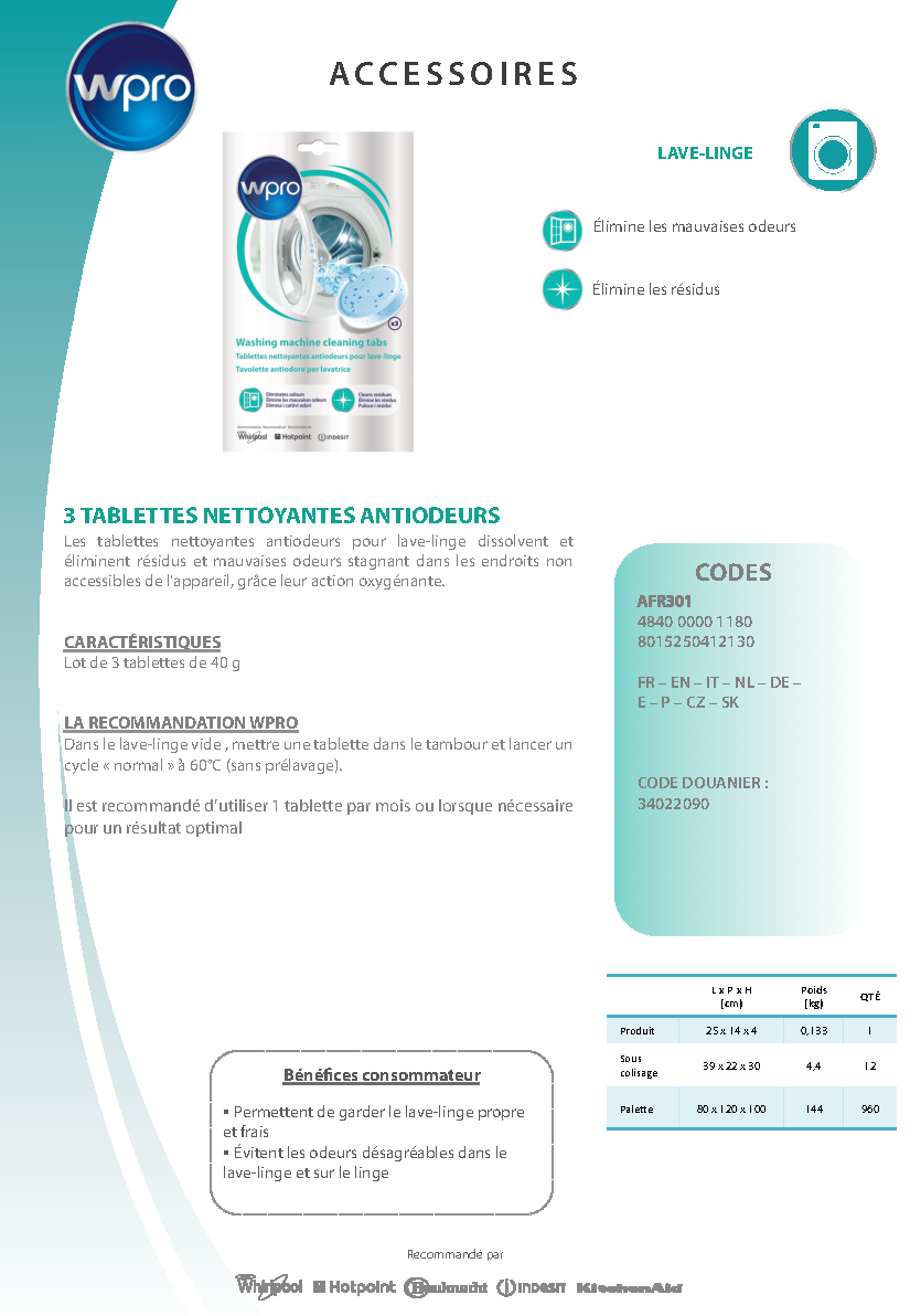 Fiche technique fournisseur