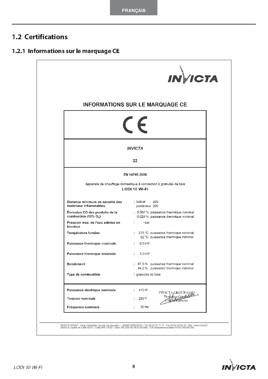 Fiche technique fournisseur