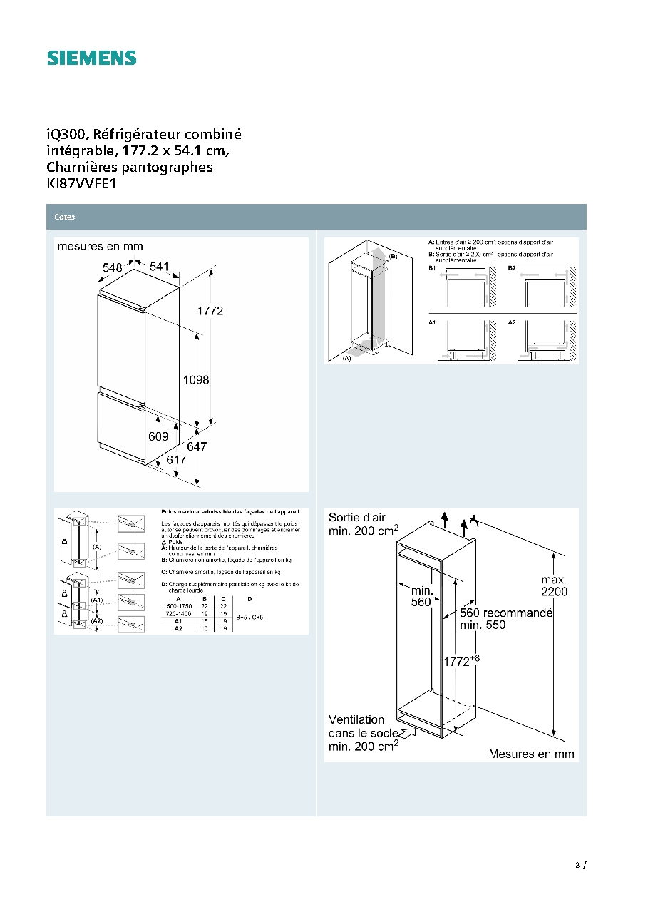 Fiche technique fournisseur