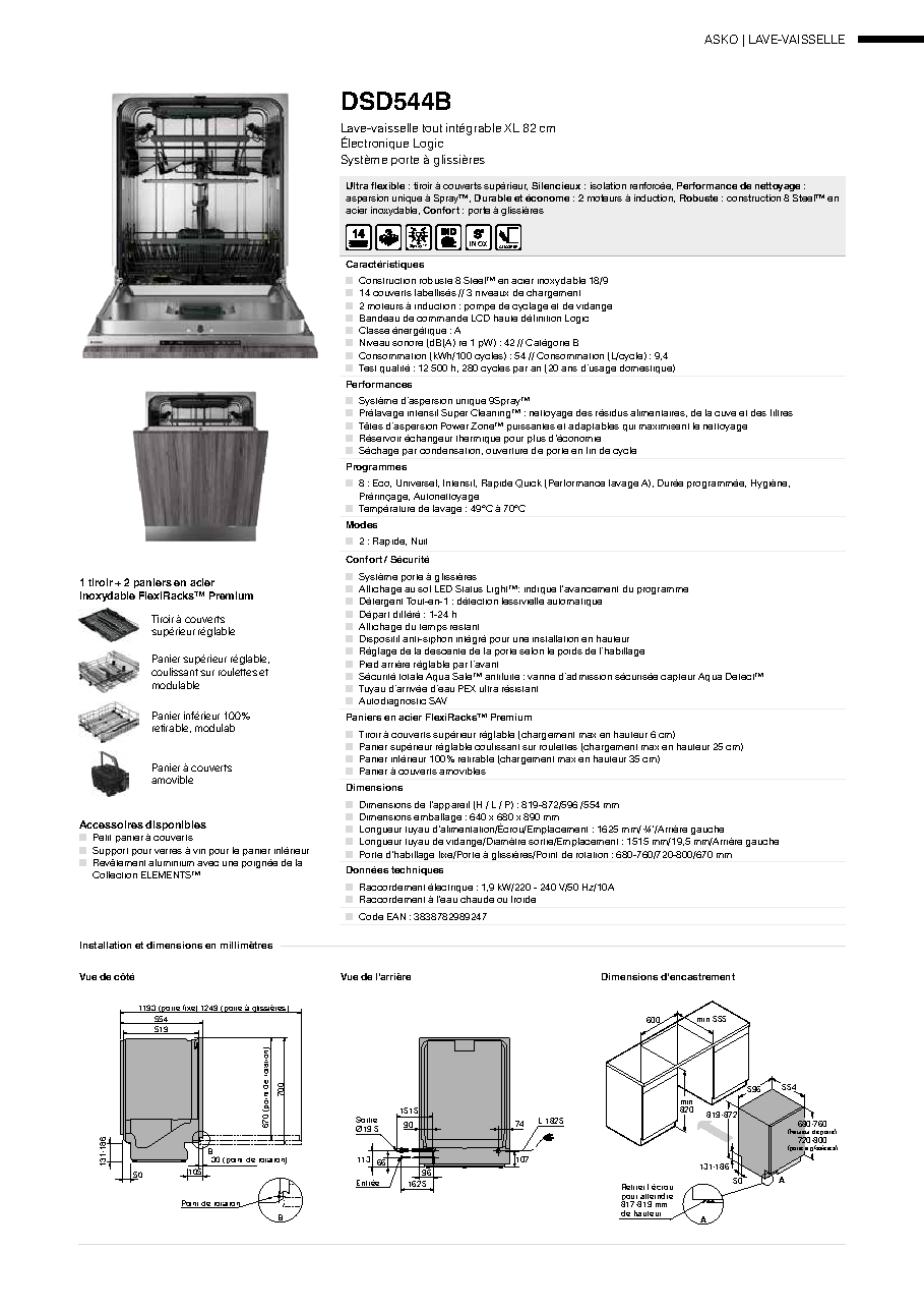 Fiche technique fournisseur