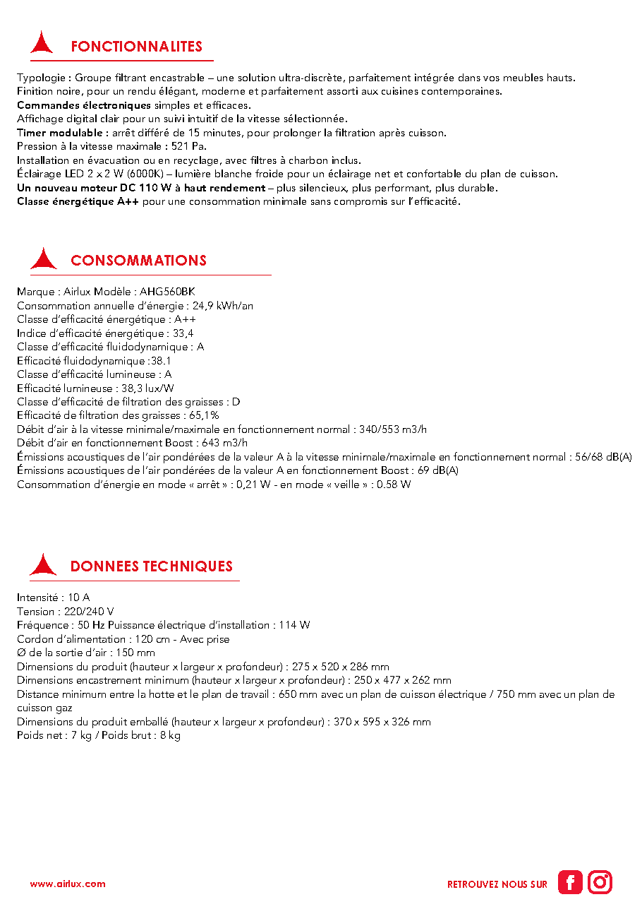 Fiche technique fournisseur