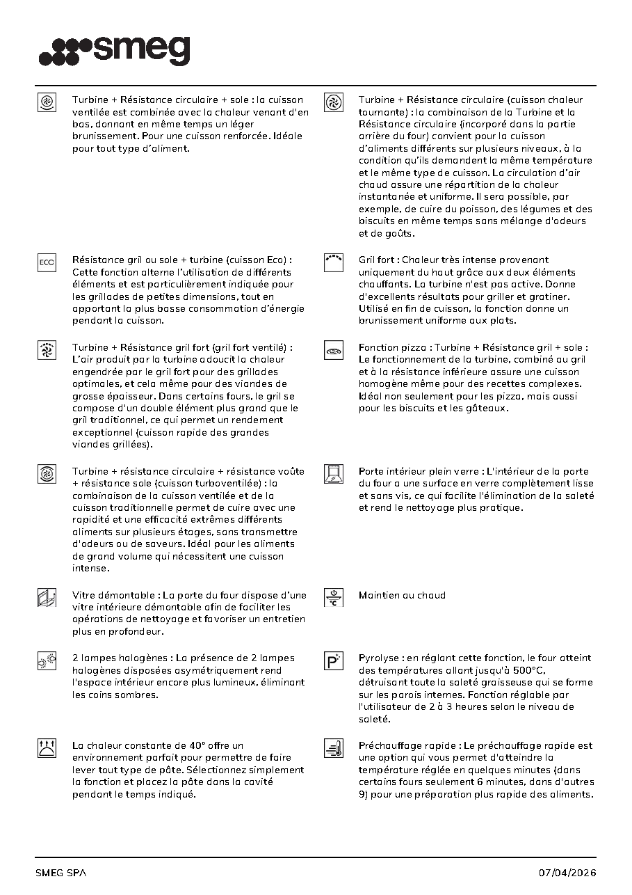 Fiche technique fournisseur