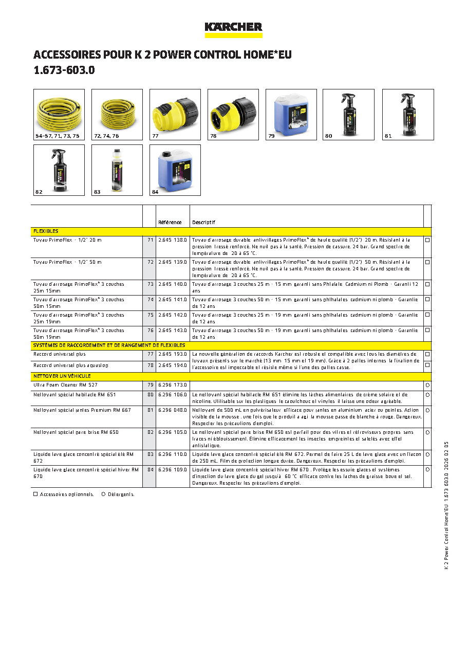 Fiche technique fournisseur