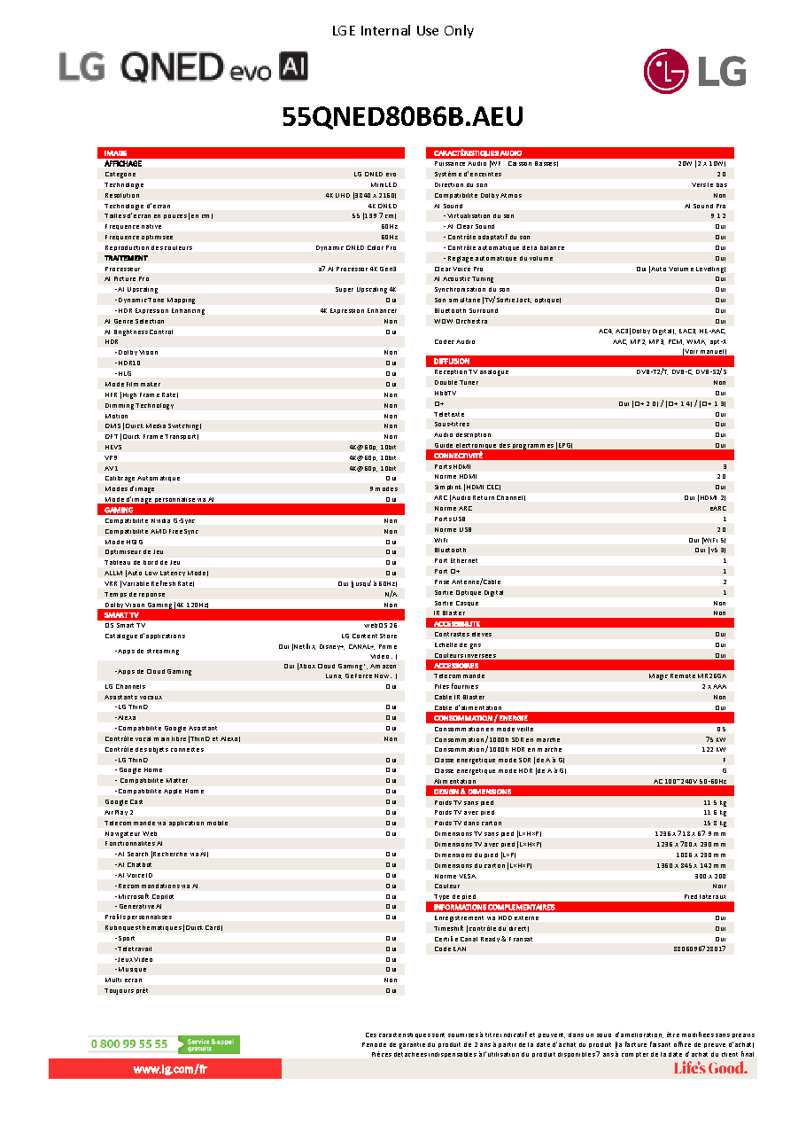 Fiche technique fournisseur